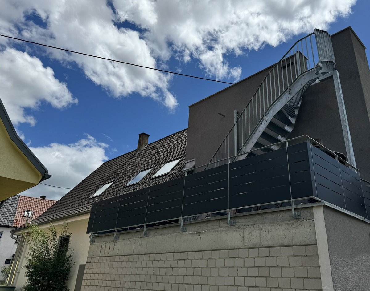 Dachterrasse mit Wendeltreppe
